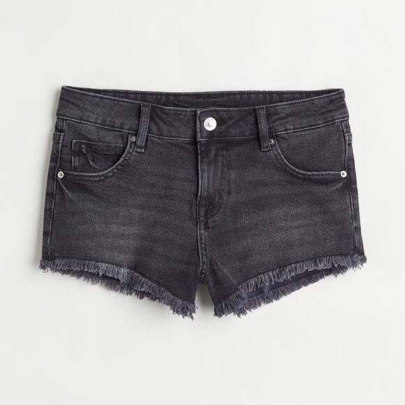 H&M Dark Gray Low Waist Denim Shorts/NWT/10 - Picture 1 of 10